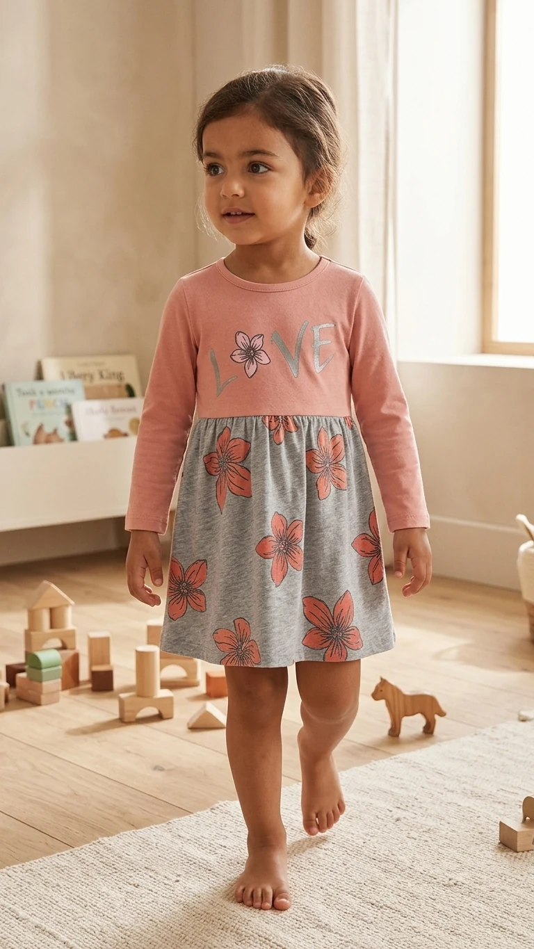 Robe LOVE fleurs — vue 3