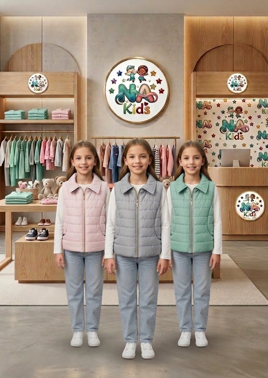 Gilet pour enfant avec col, NA Kids