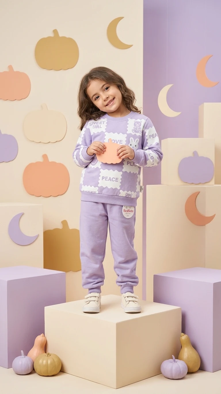 Ensemble molleton lilas Sweet Girl — vue 2
