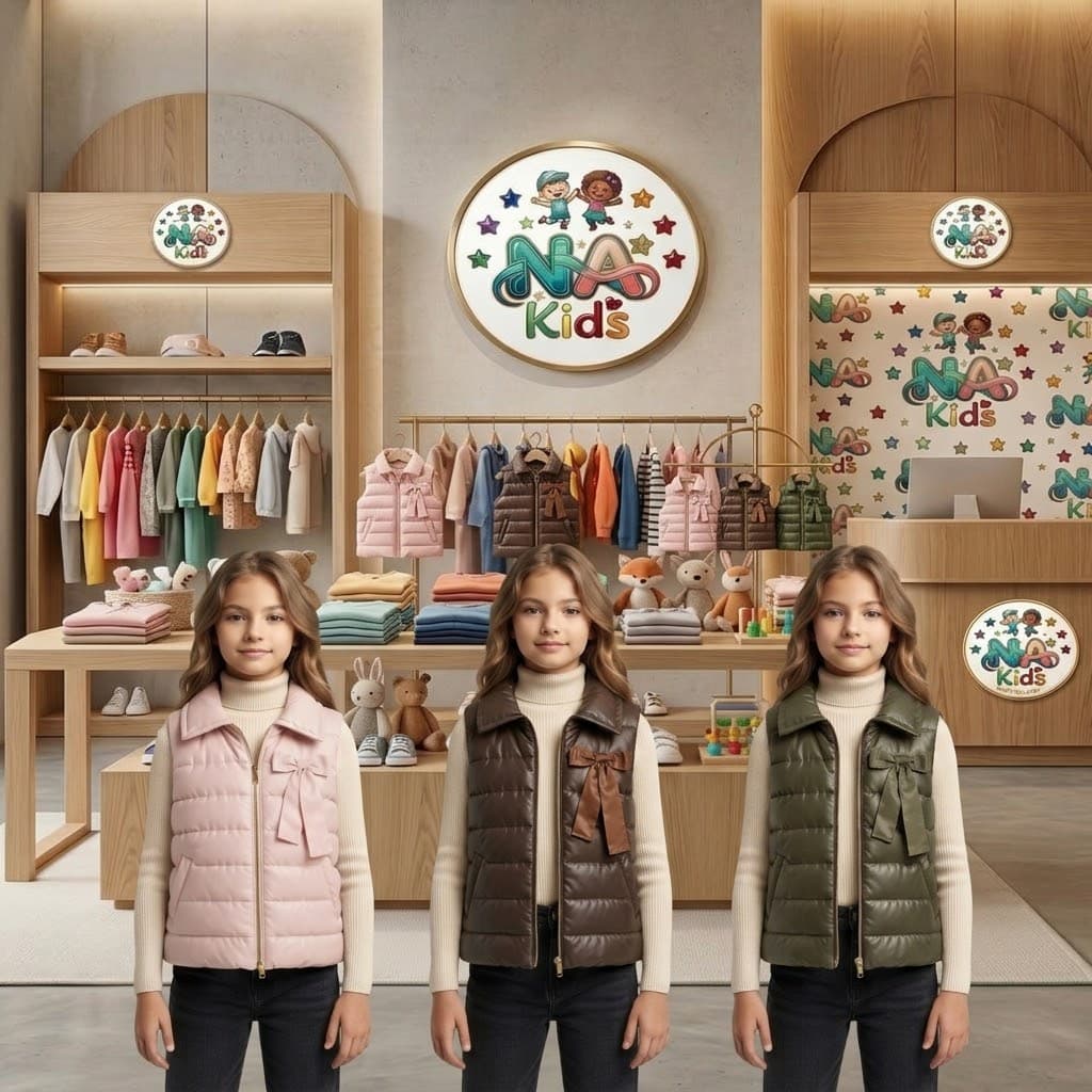 Gilet pour fille orné d'un nœud, NA Kids