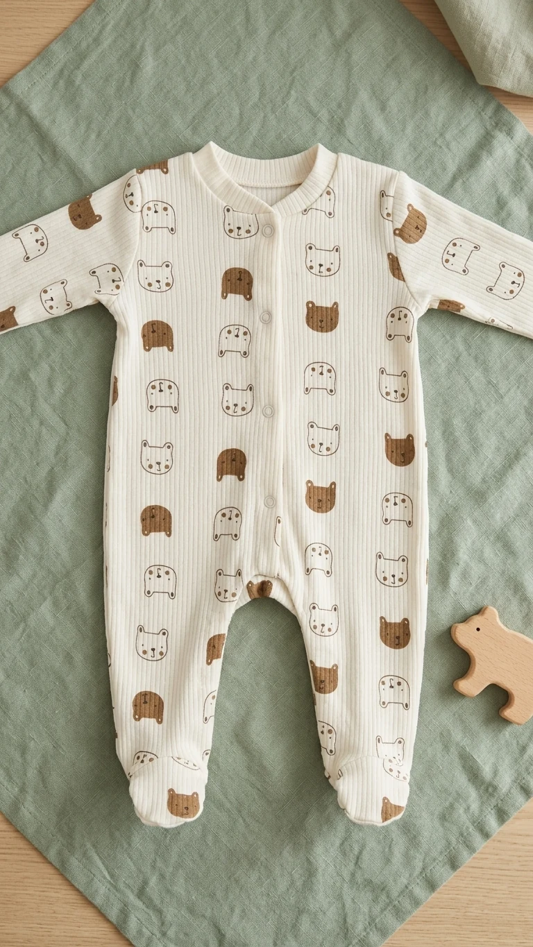 Combinaison bébé oursons et chats — vue 2