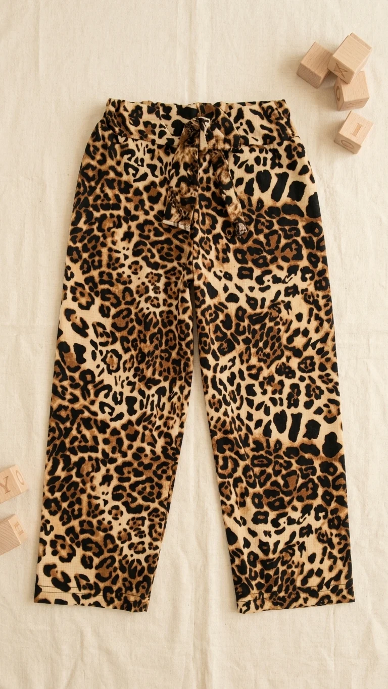 Pantalon côtelé léopard fille — vue 4